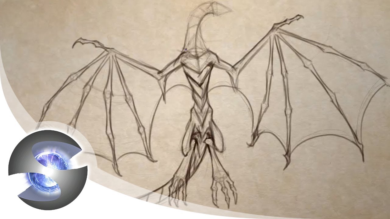1280x720 How To Draw A Dragon Part - Full Dragon Drawing
