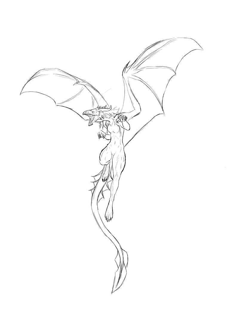 770x1038 Manas Full Dragon Form - Full Dragon Drawing