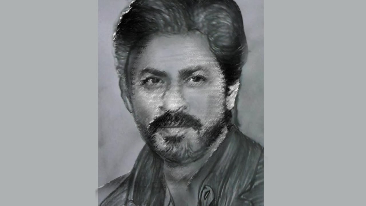 1280x720 how to drawing shahrukh khan face with pencil - Full Face Drawing