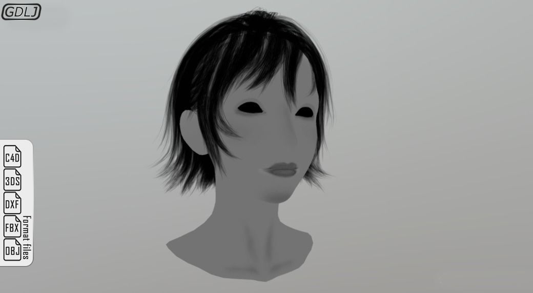 1040x571 Iris Amicitia Model Girl With Full Face And Hair - Full Face Drawing