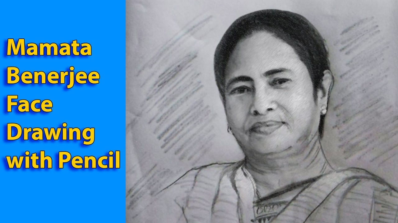 1280x720 Mamata Benerjee Face Drawing With Pencil Minister Mamata - Full Face Drawing