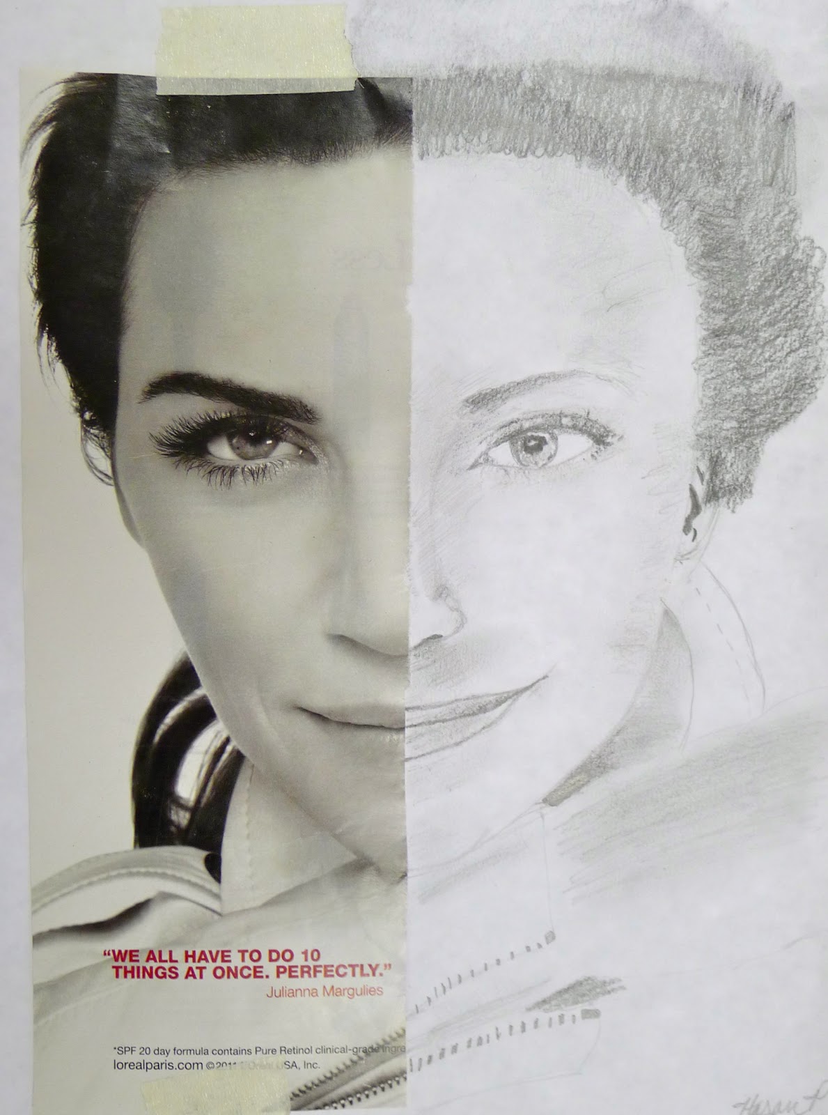 1189x1600 Mrs Johnson's Art And Split Face Value Studies - Full Face Drawing