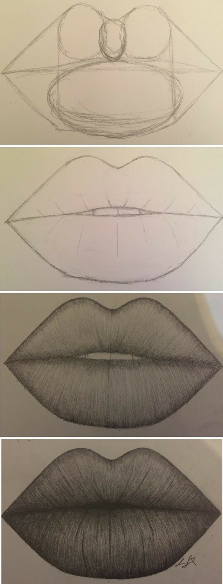 736x1927 How To Draw Full Lips Things To Doodle - Full Lips Drawing