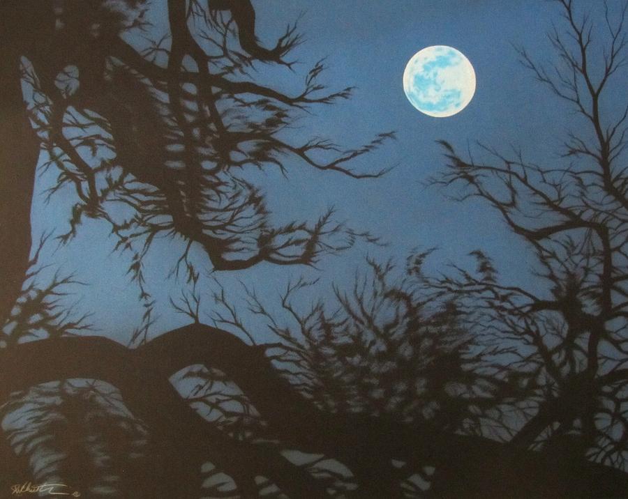900x716 full moon drawing - Full Moon Drawing
