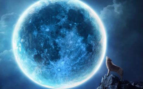 480x300 full moon - Full Moon Drawing