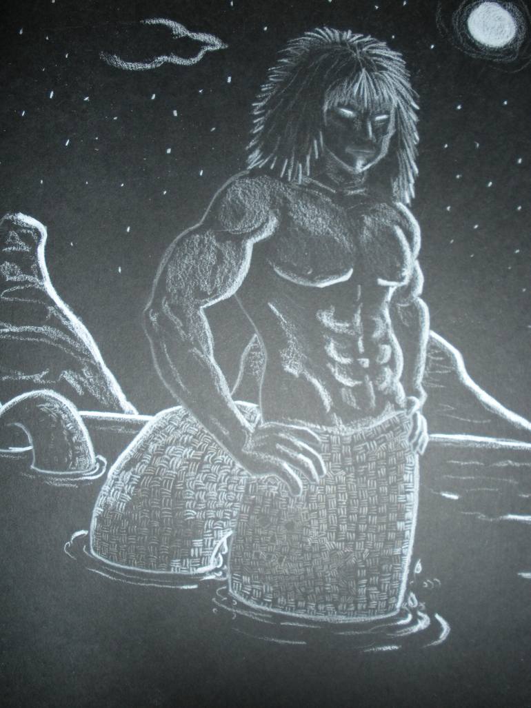 770x1027 full moon drawing - Full Moon Drawing