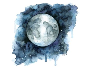 340x270 full moon painting etsy - Full Moon Drawing Easy