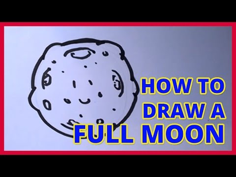 Full Moon Drawing Easy at PaintingValley.com | Explore collection of Full Moon Drawing Easy