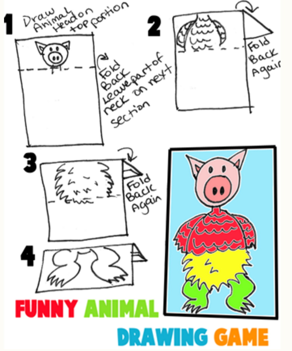 1000x1200 create silly animals and creatures with this fun family drawing - Fun Drawing Games
