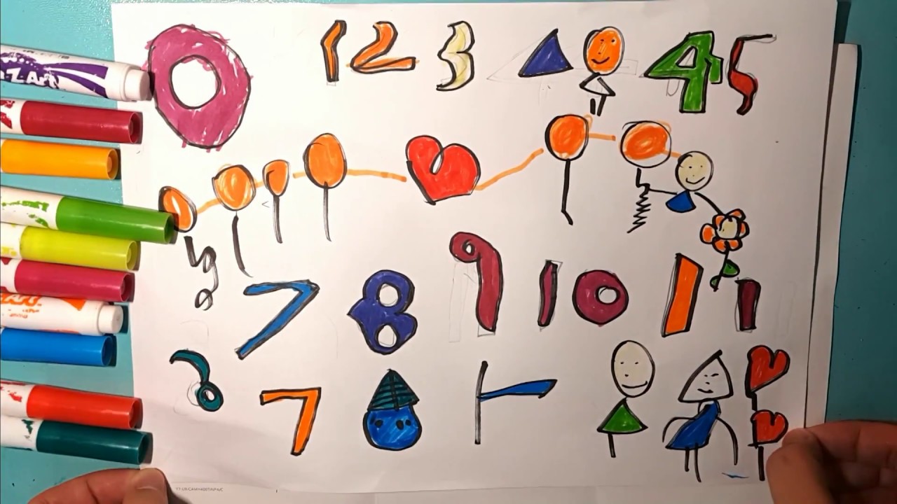 1280x720 numbers in the fun fair - Fun Fair Drawing