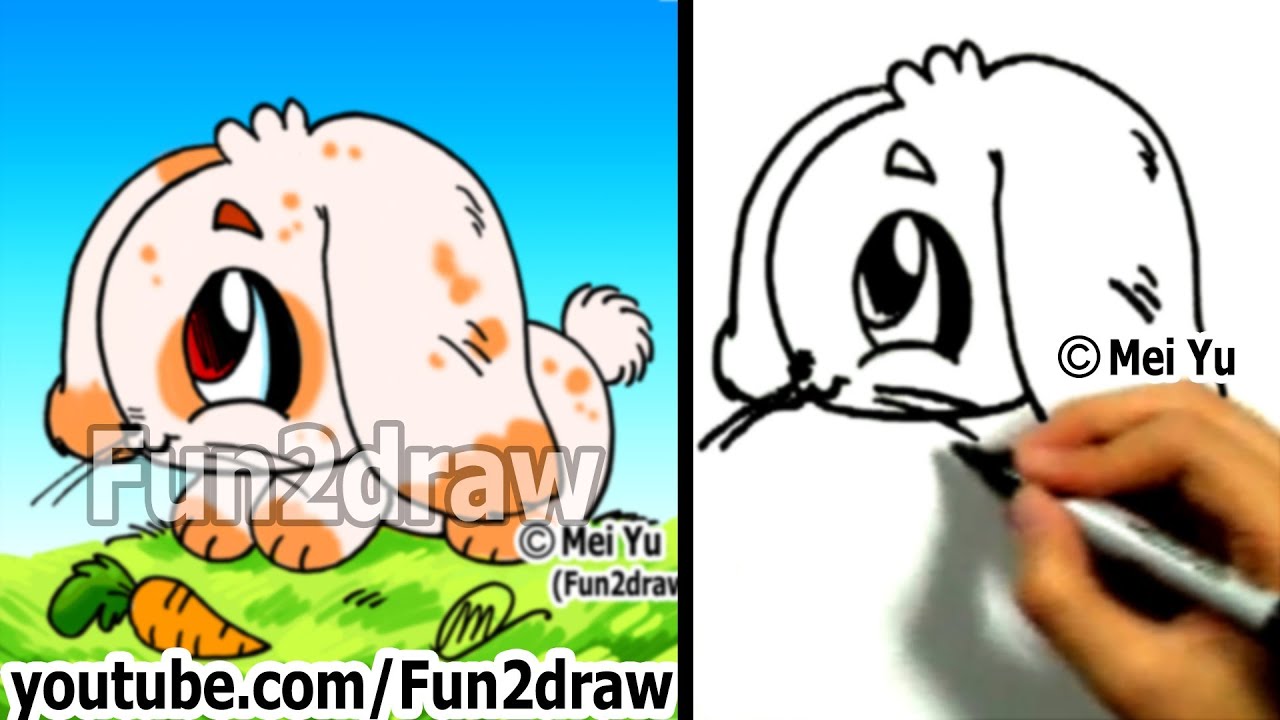 1280x720 How To Draw A Bunny - Fun2draw Drawings