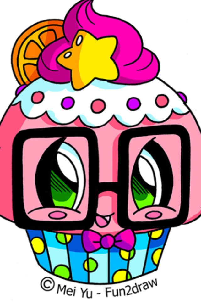 640x960 Cute Cupcake W Drawings Doodle Art, Cute - Fun2draw Drawings