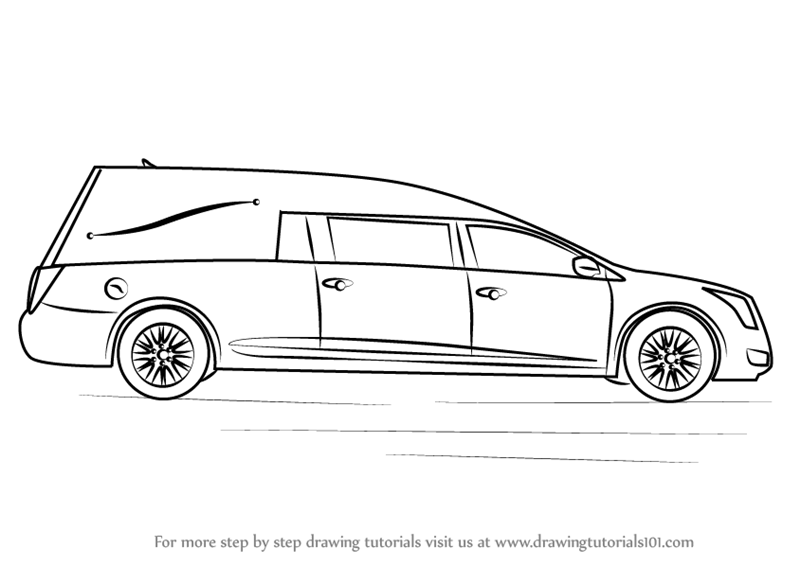800x566 learn how to draw a funeral hearse - Funeral Drawing