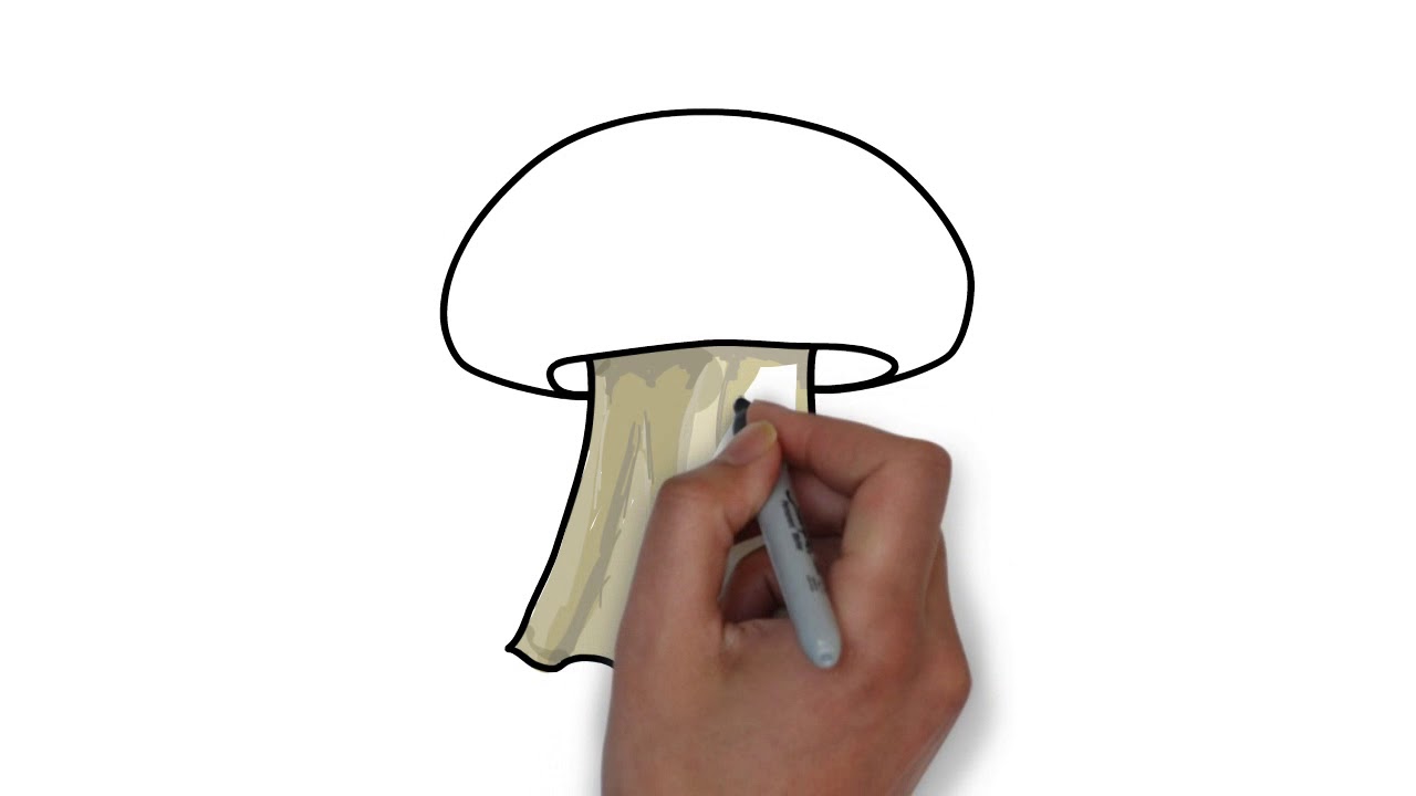 1280x720 how to draw fungi step - Fungi Drawing