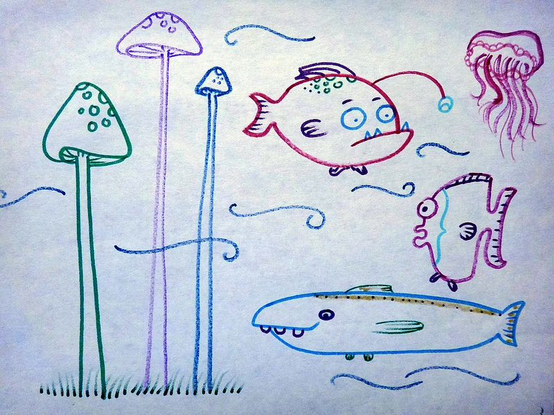 800x600 funny funky fishes drawings for jade - Funky Drawings