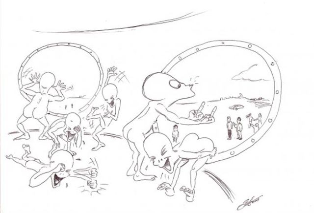 640x436 Funny Drawings With Aliens - Funny Alien Drawings