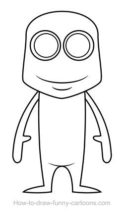 250x445 Gallery Easy Drawings Of Aliens - Funny Alien Drawings