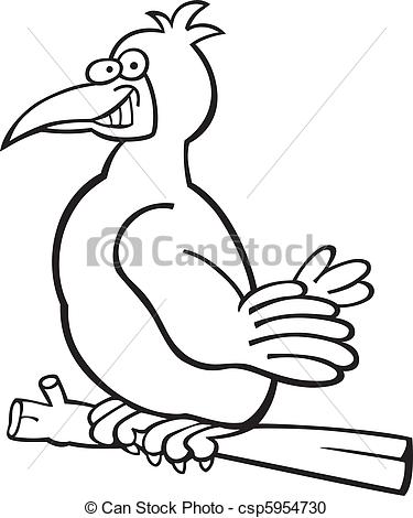 375x470 Modern Bird For Coloring Gift - Funny Bird Drawing