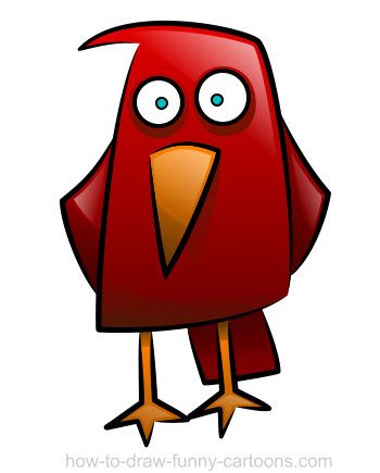 350x435 Bird Drawing - Funny Bird Drawing