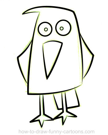 350x435 Bird Drawing - Funny Bird Drawing