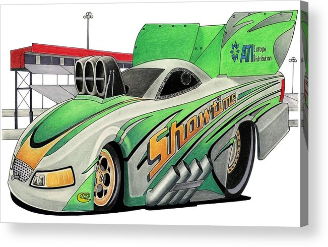 651x490 Funny Car Toon Acrylic Print - Funny Car Drawing