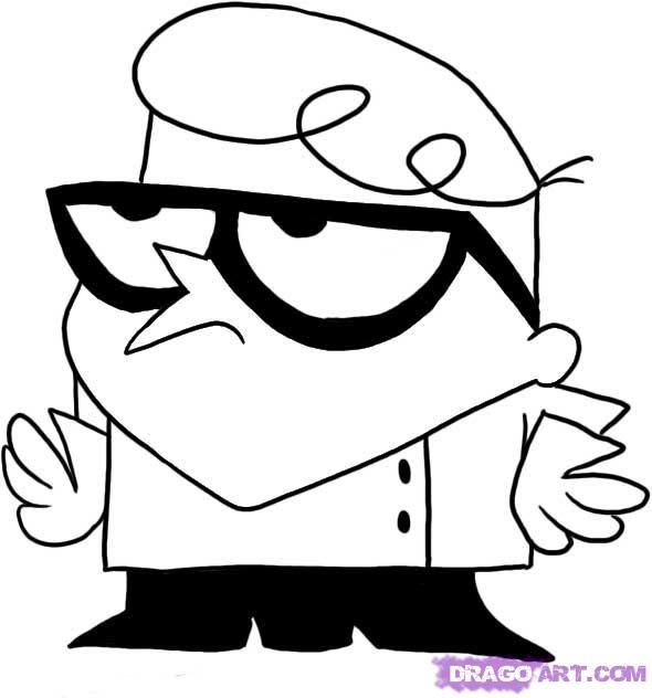 590x632 Drawing Dexters Laboratory Lessons And Tutorials Cartoons - Funny Cartoon Drawings