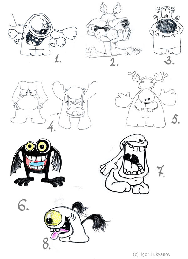 Funny Character Drawings at PaintingValley.com | Explore collection of ...