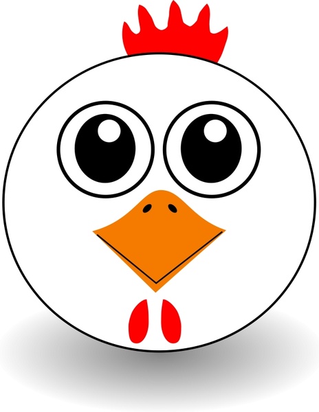 464x600 Funny Chicken Face Cartoon Free Vector In Open Office Drawing - Funny Chicken Drawing
