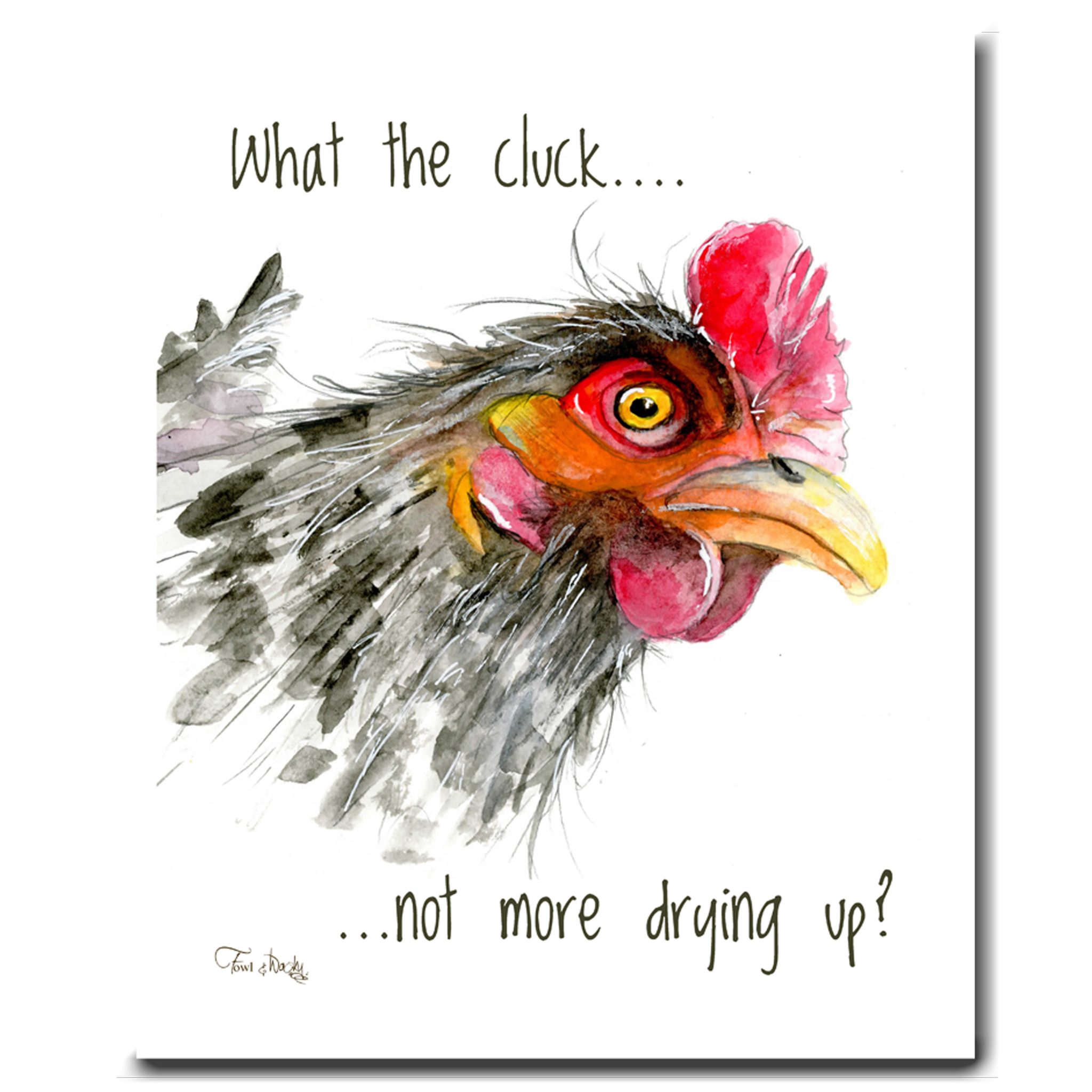 2048x2048 Funny Chicken Tea Towel - Funny Chicken Drawing