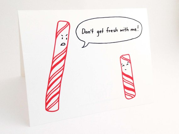 570x428 Funny Christmas Card Humorous Holiday Card Punny Etsy - Funny Christmas Drawings