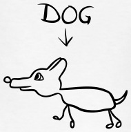 190x191 Funny Dog Drawing Kids' T Shirt Spreadshirt - Funny Dog Drawing