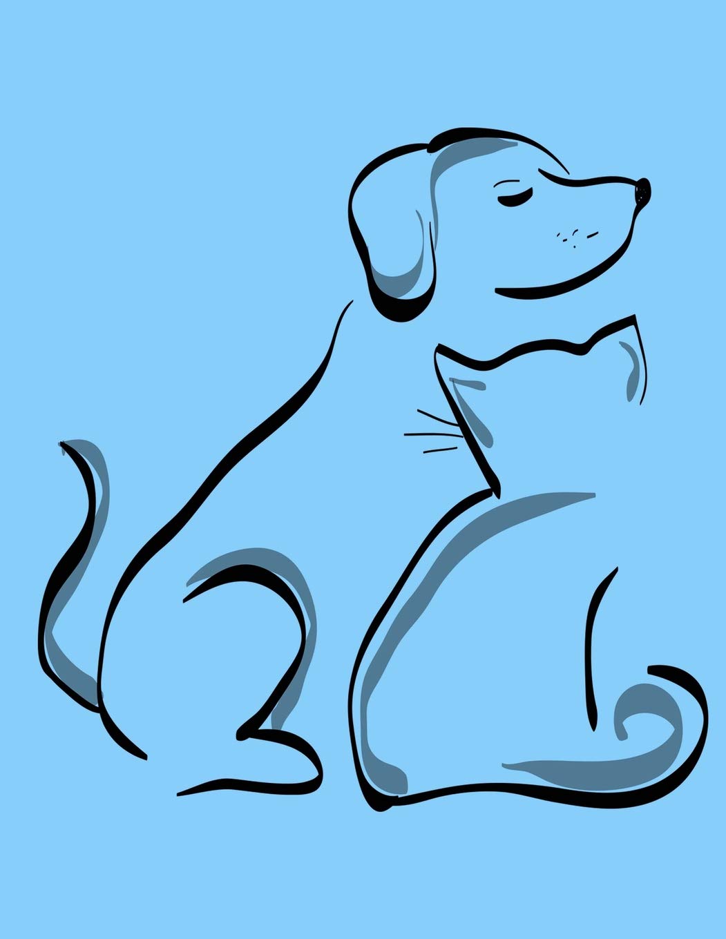 1051x1360 dog sketchbook dog bordered sketchbook for kids - Funny Dog Drawing