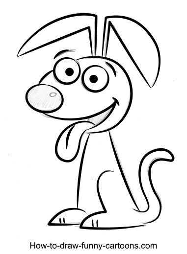 381x519 Dog Drawings - Funny Dog Drawing