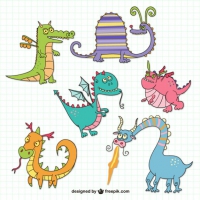 200x200 Draw Dragon Free Vector Graphic Art Free Download - Funny Dragon Drawing