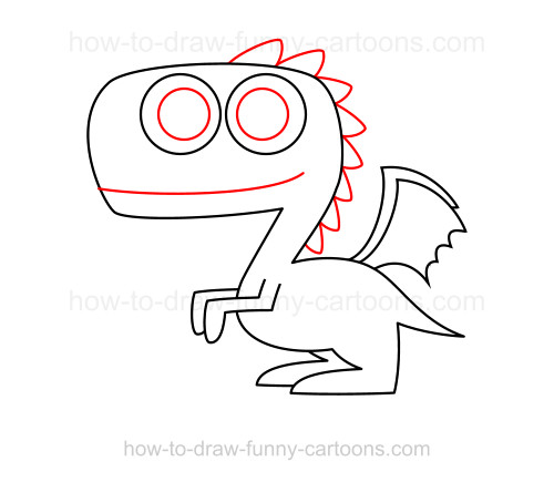 500x435 How To Draw A Dragon - Funny Dragon Drawing