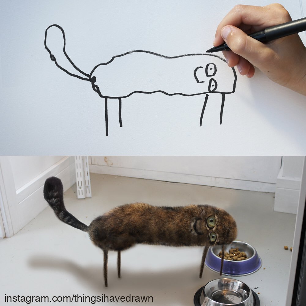 1000x1000 Dad Shows What Would Happen If Children's Drawings Became Reality - Funny Drawings