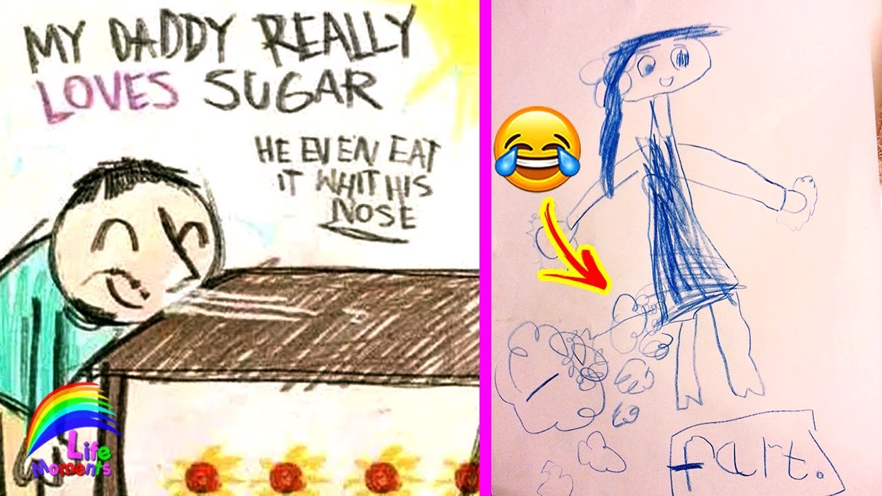 1280x720 Kid Drawings Revealed Too Much About Their Pictures - Funny Drawings