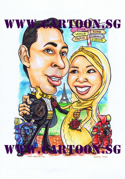 410x585 cartoon sg singapore caricature artists for gifts eventsfunny - Funny Drawings Of People