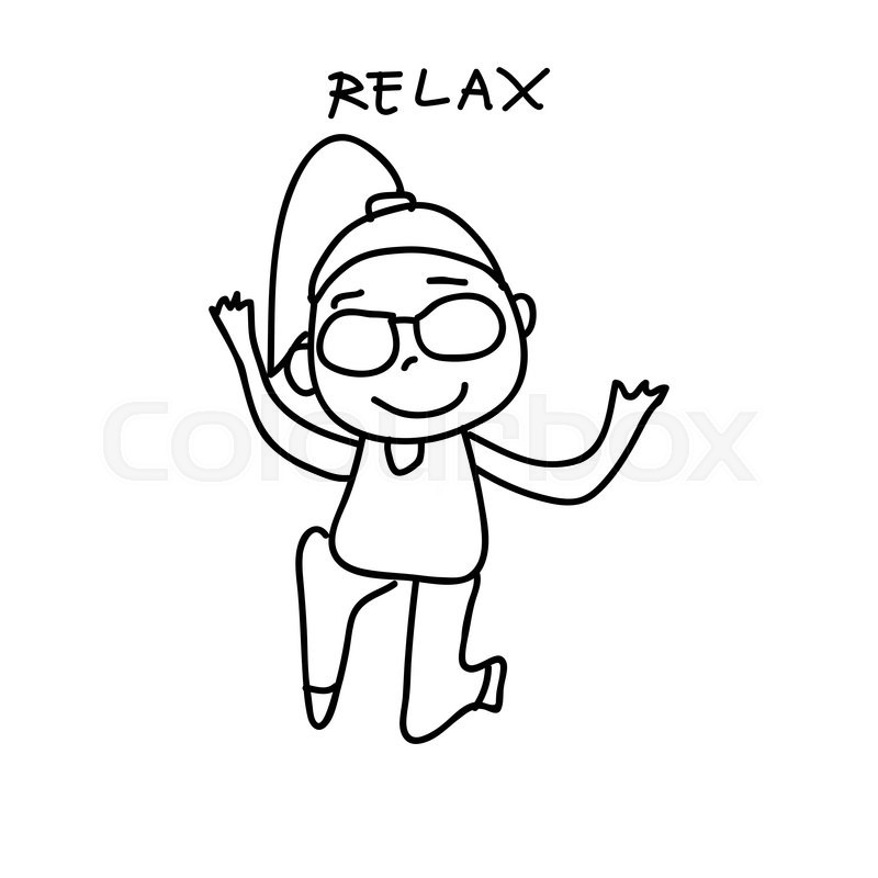 800x800 Hand Drawing Cartoon Character Funny Stock Vector Colourbox - Funny Drawings Of People