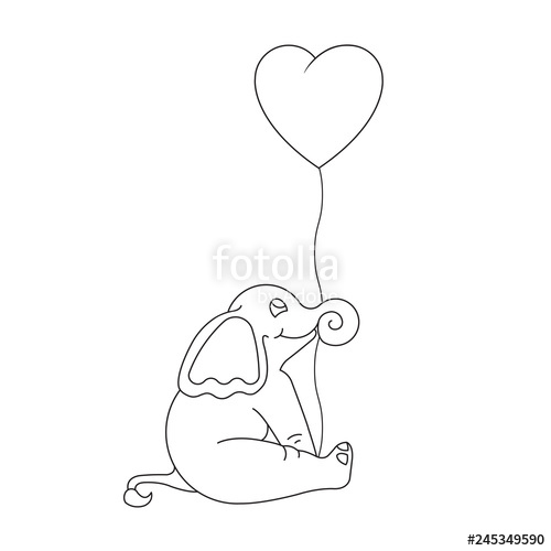 500x500 Funny Elephant Drawing Vector Illustration Stock Image - Funny Elephant Drawing