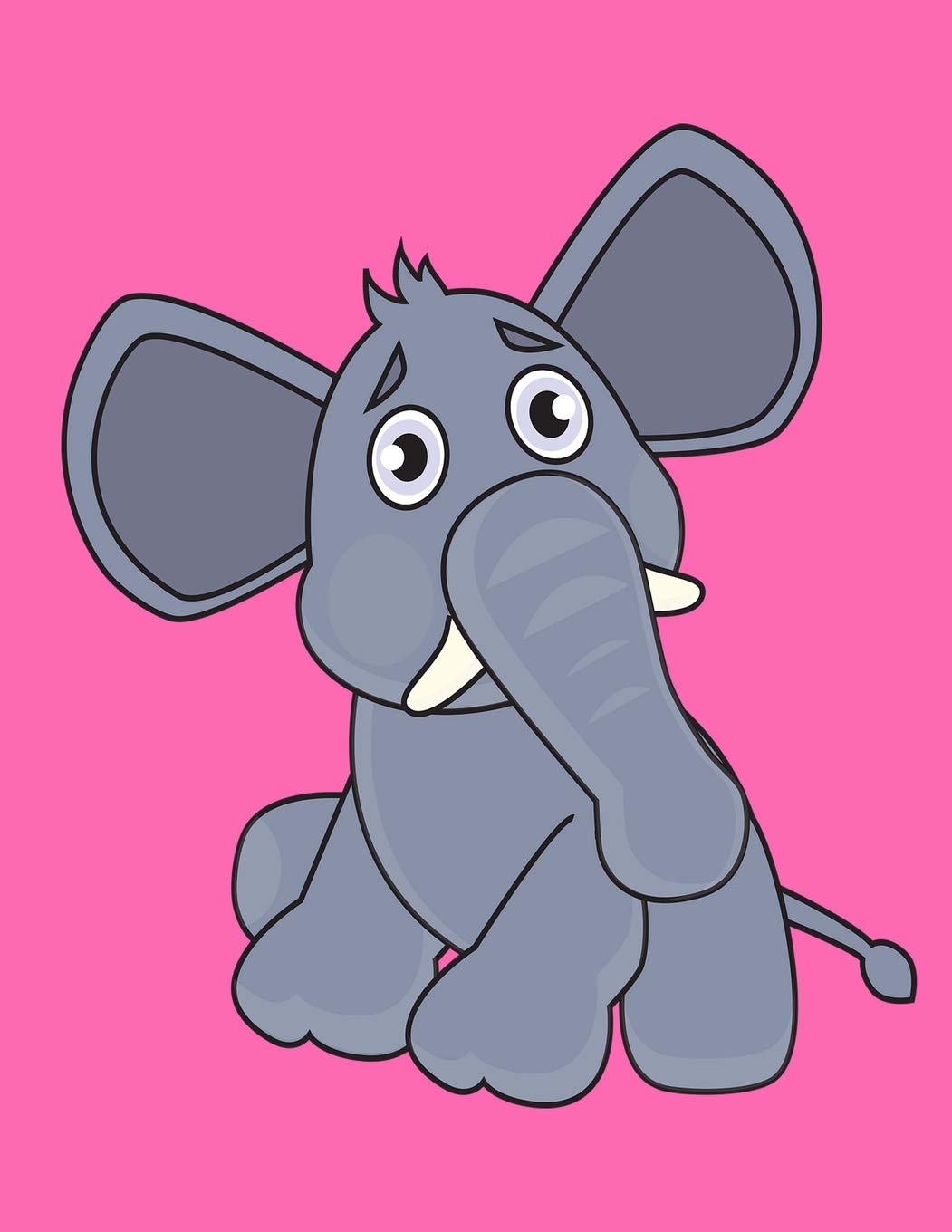 1051x1360 elephant sketchbook elephant bordered sketchbook - Funny Elephant Drawing