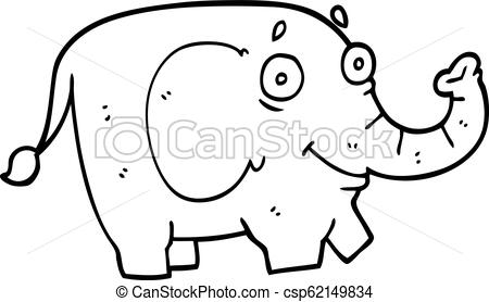 450x278 Line Drawing Cartoon Funny Elephant - Funny Elephant Drawing