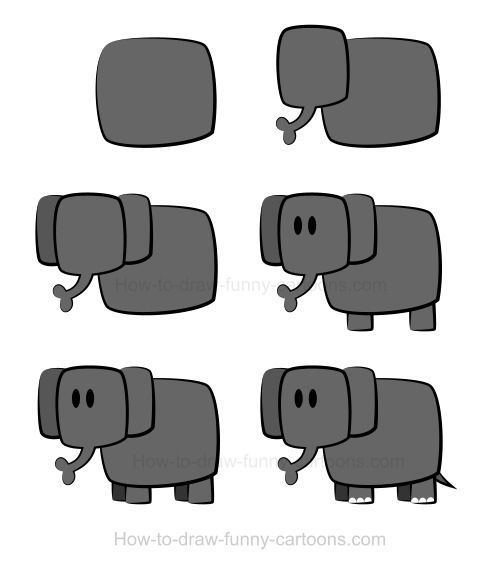 500x563 Drawing An Elephant In Kid Can Do Drawings Cartoon - Funny Elephant Drawing