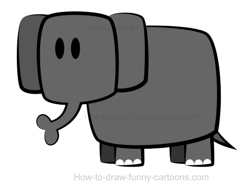 500x381 Drawing An Elephant - Funny Elephant Drawing