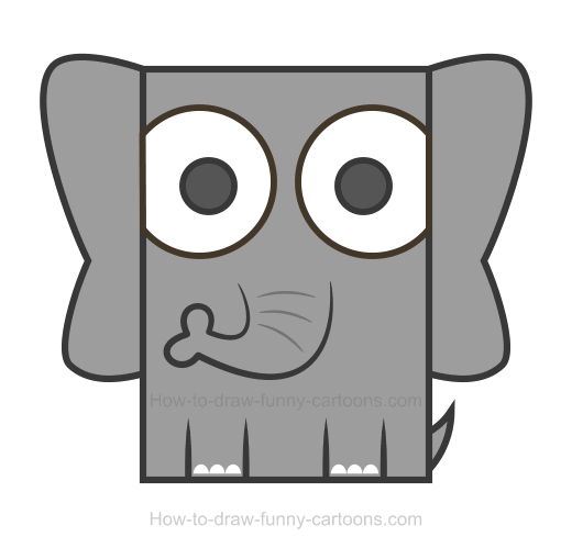 520x509 Elephant Clipart - Funny Elephant Drawing