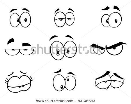 450x356 Cartoon Eyebrows Cartoon Funny Eyes Set Vector Collection - Funny Eyes Drawing