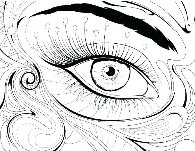 671x519 Coloring Pages Halloween Pdf For Kids Summer To Print Funny Eyes - Funny Eyes Drawing