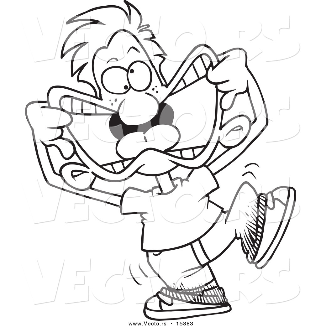 1024x1044 Vector Of A Cartoon Arrogant Boy Making Funny Faces - Funny Face Drawing Cartoon