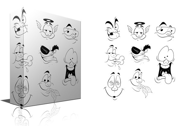 600x416 Cartoon Sketches, Cartoon Face Sketches Free Premium Templates - Funny Face Drawing Cartoon