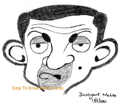400x337 Easy To Draw Funny Faces Mr Bean - Funny Faces Drawing